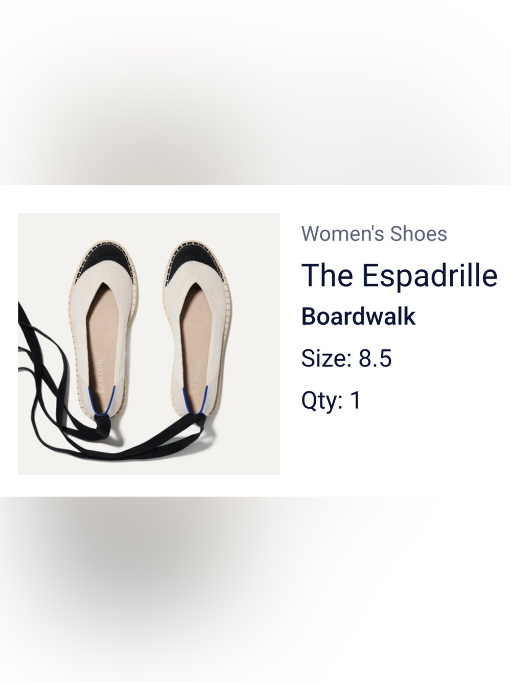 Rothy's Cream Espadrille Flats with Ties